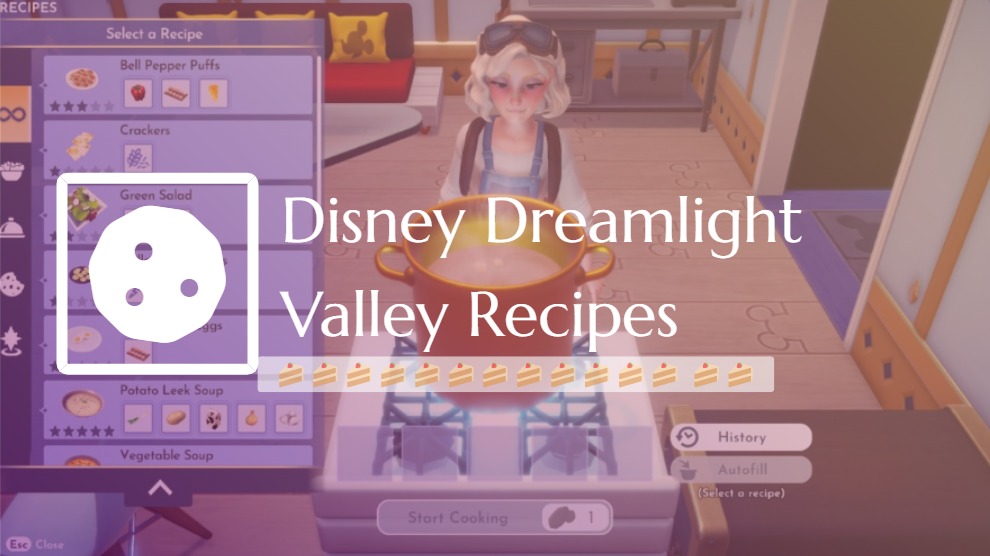 Dreamlight Valley Recipe List