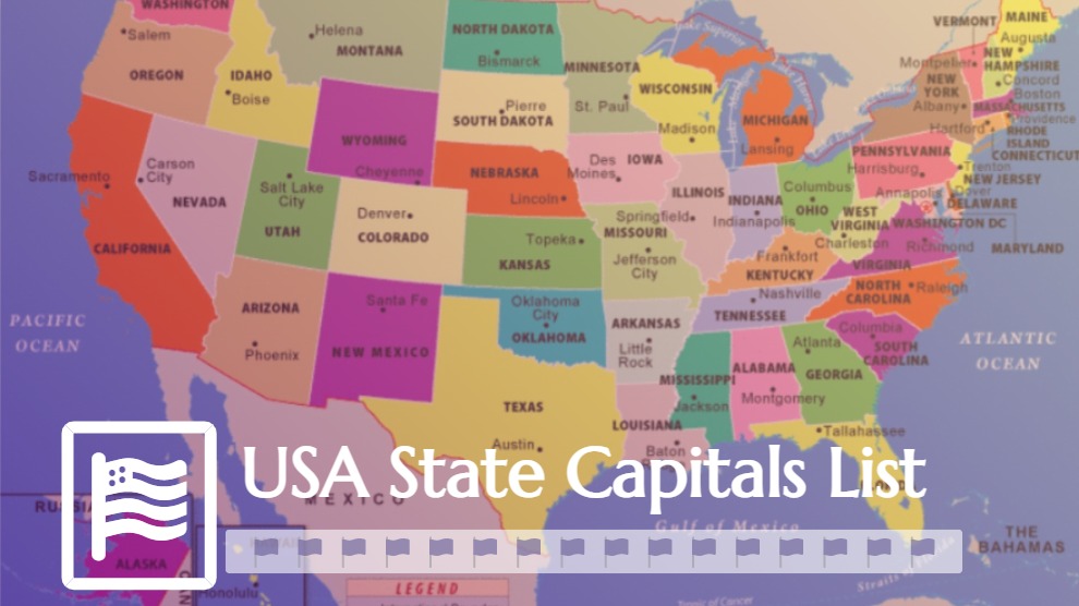 USA State Capitals List