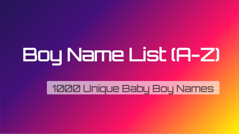 Boy Name List