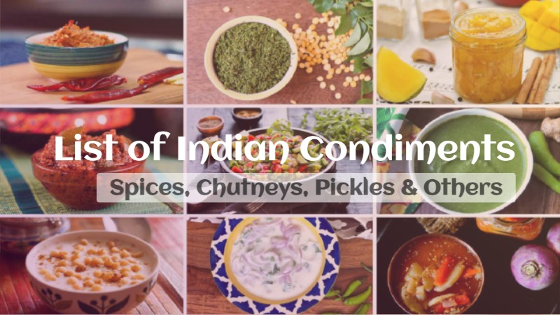 Indian Condiments List