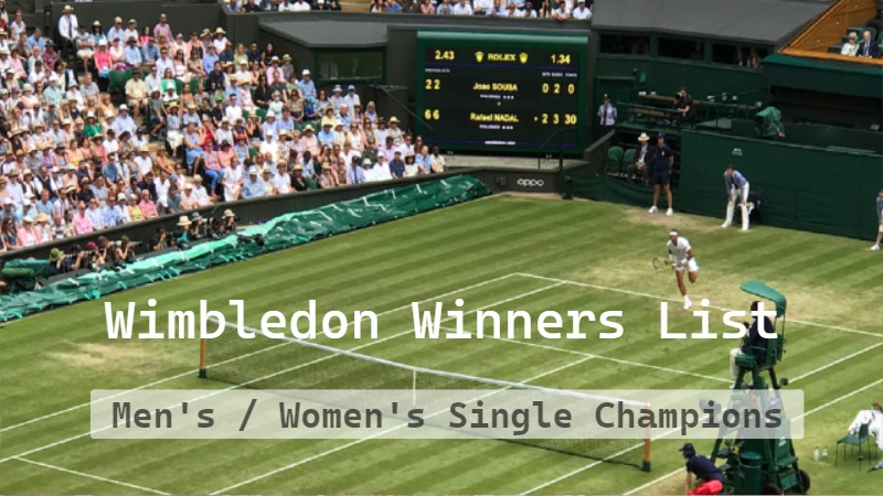 Wimbledon Winners List