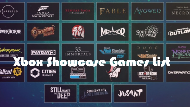 Xbox Showcase Games List