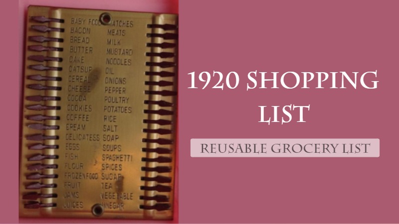 1920 Shopping List