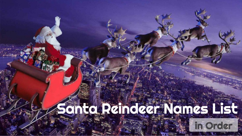 Santa Reindeer Names List